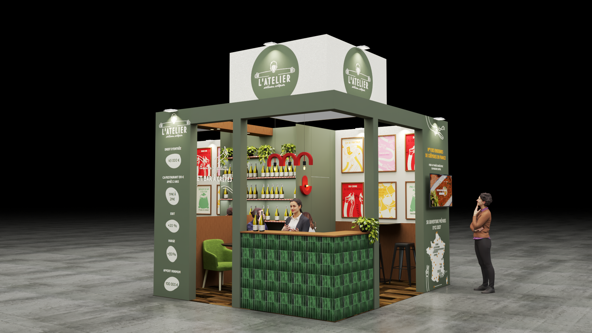 Stand L'Atelier - 14m² - Salon Franchise Expo 2025 - Nesil france